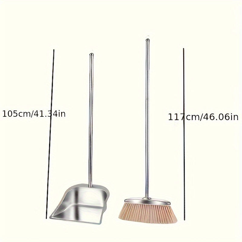 Stainless Steel Broom And Dustpan Set