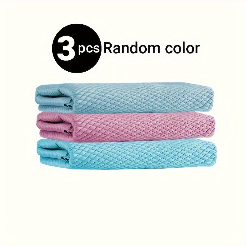1/2/3/4/5pcs, Fish Scale Glass Wiping Cloth