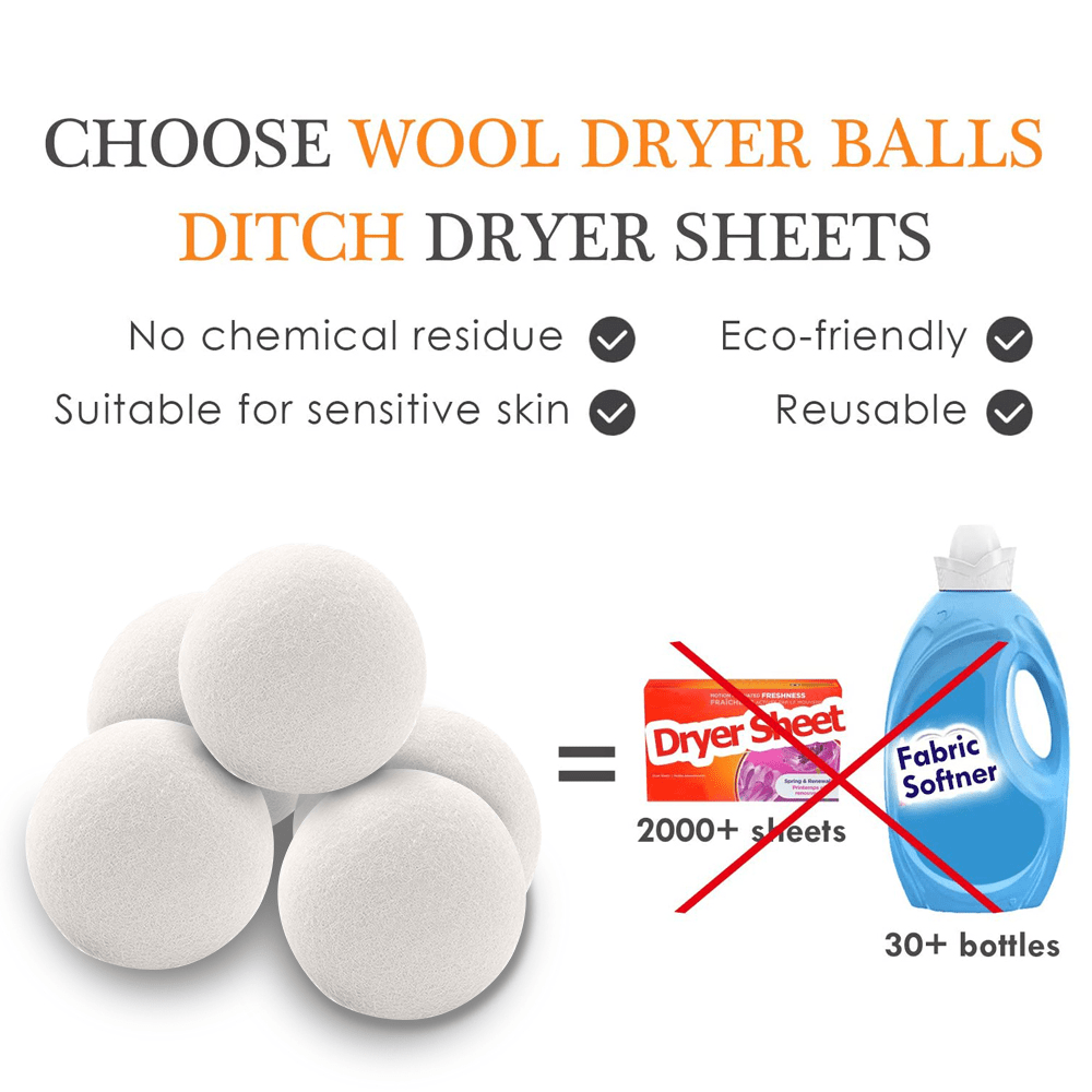 6pcs, Reusable Soft 5cm/1.96 Inch Laundry Ball