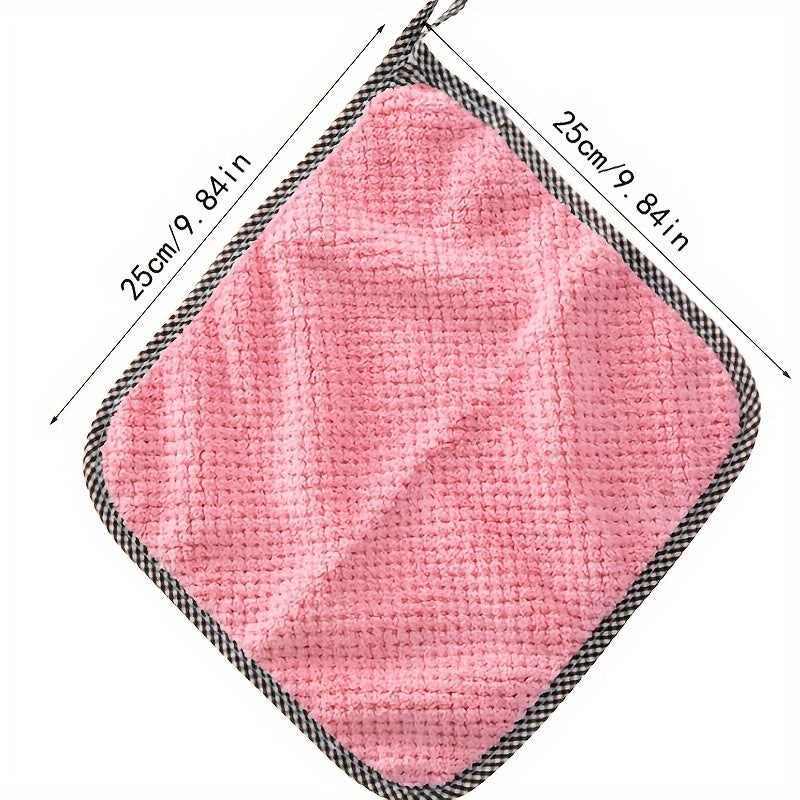 5pcs Thickened Coral Velvet Dish Towels