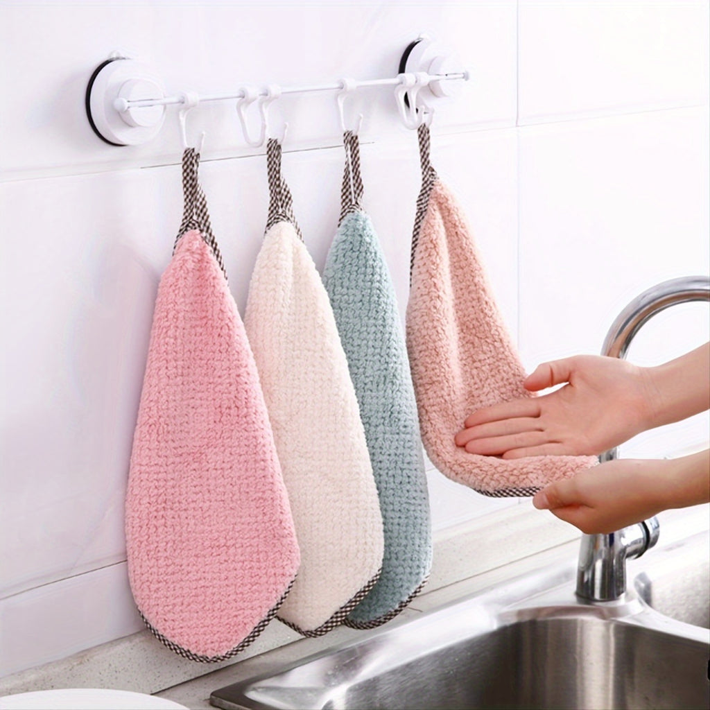 5pcs Thickened Coral Velvet Dish Towels