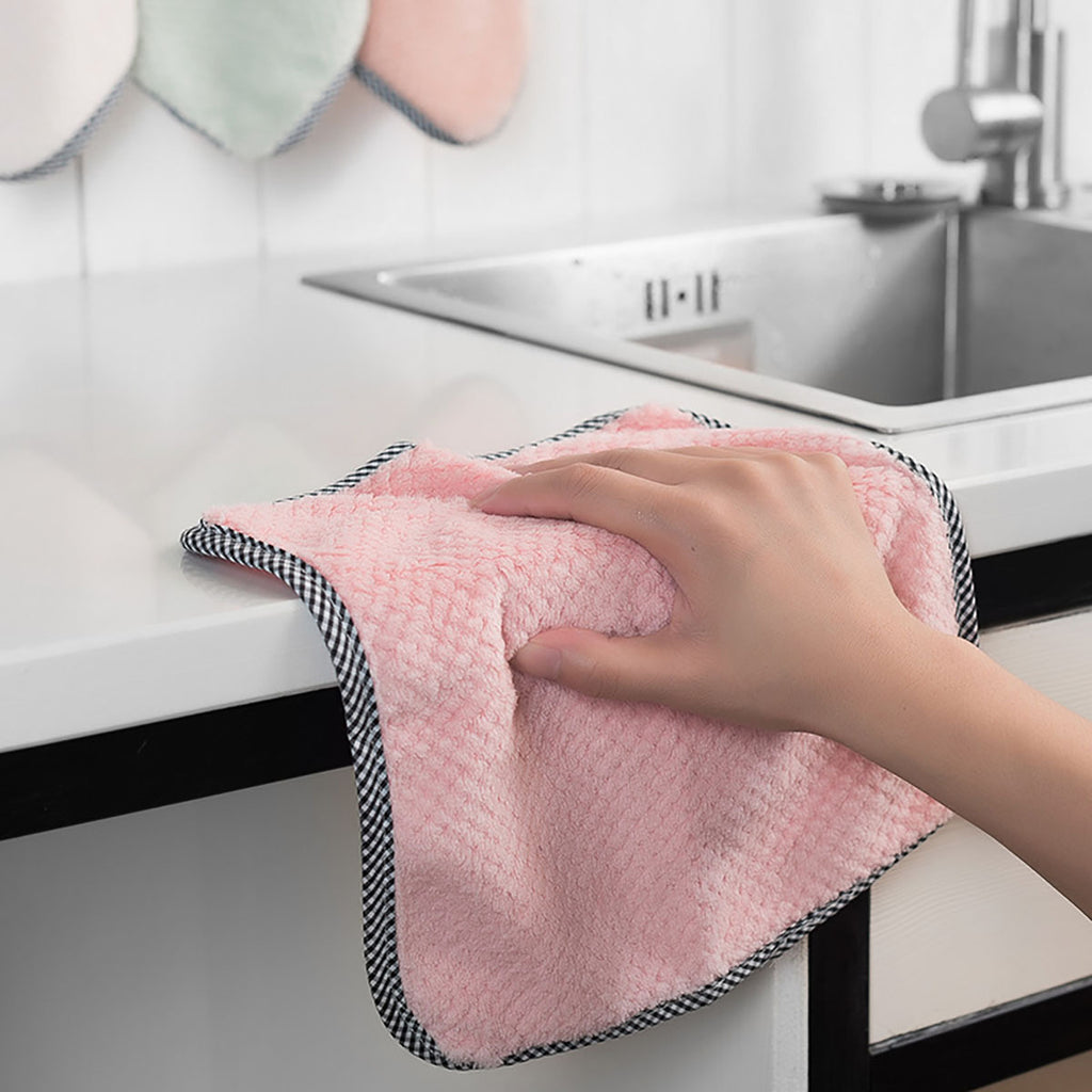 5pcs Thickened Coral Velvet Dish Towels