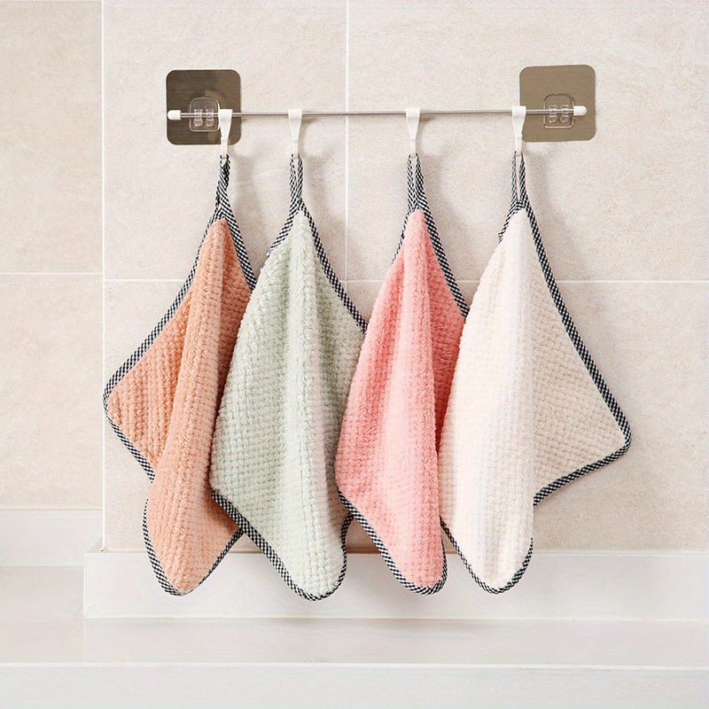 5pcs Thickened Coral Velvet Dish Towels