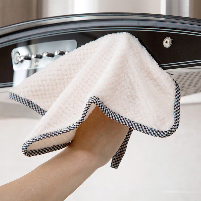 5pcs Thickened Coral Velvet Dish Towels