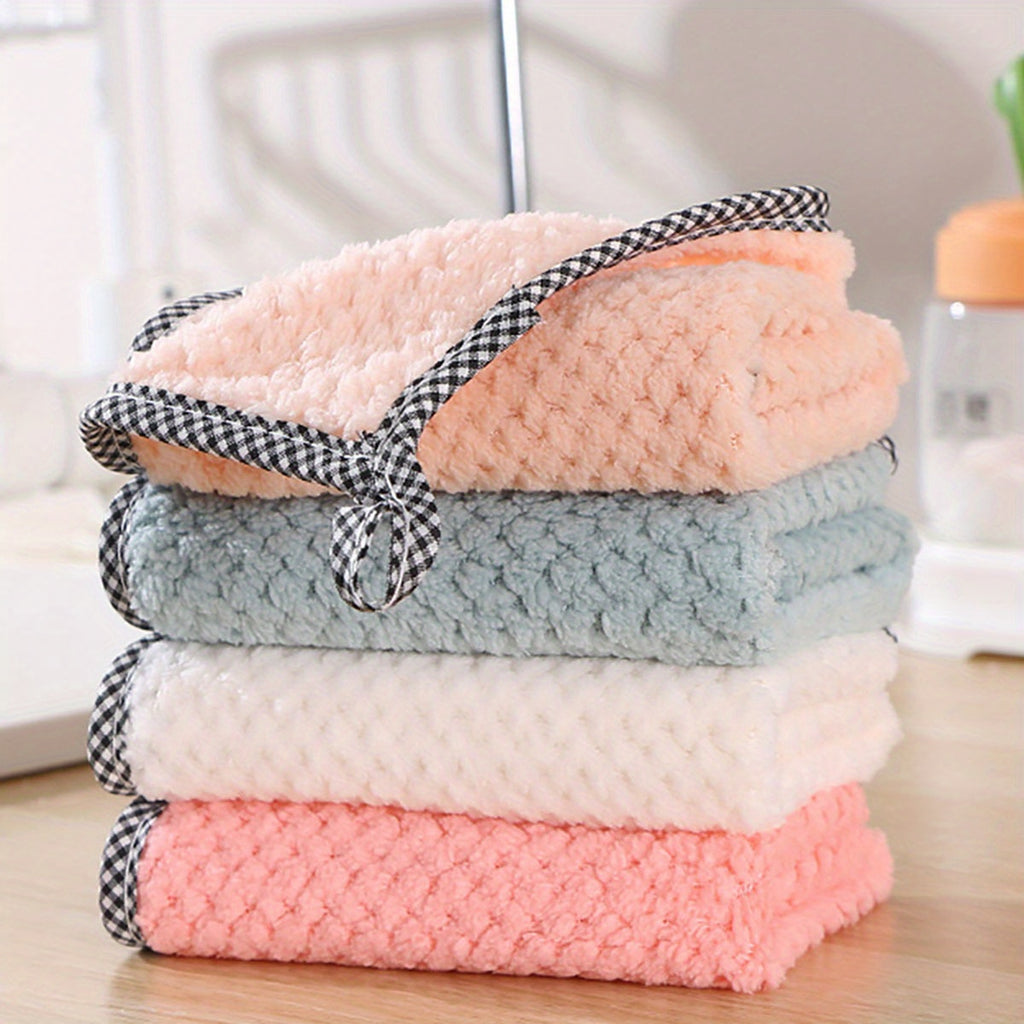 5pcs Thickened Coral Velvet Dish Towels