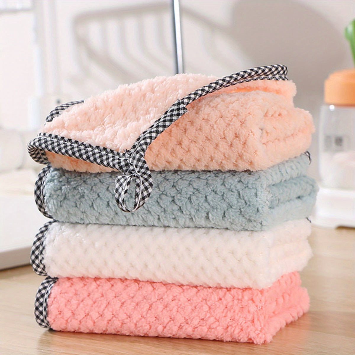 5pcs Thickened Coral Velvet Dish Towels