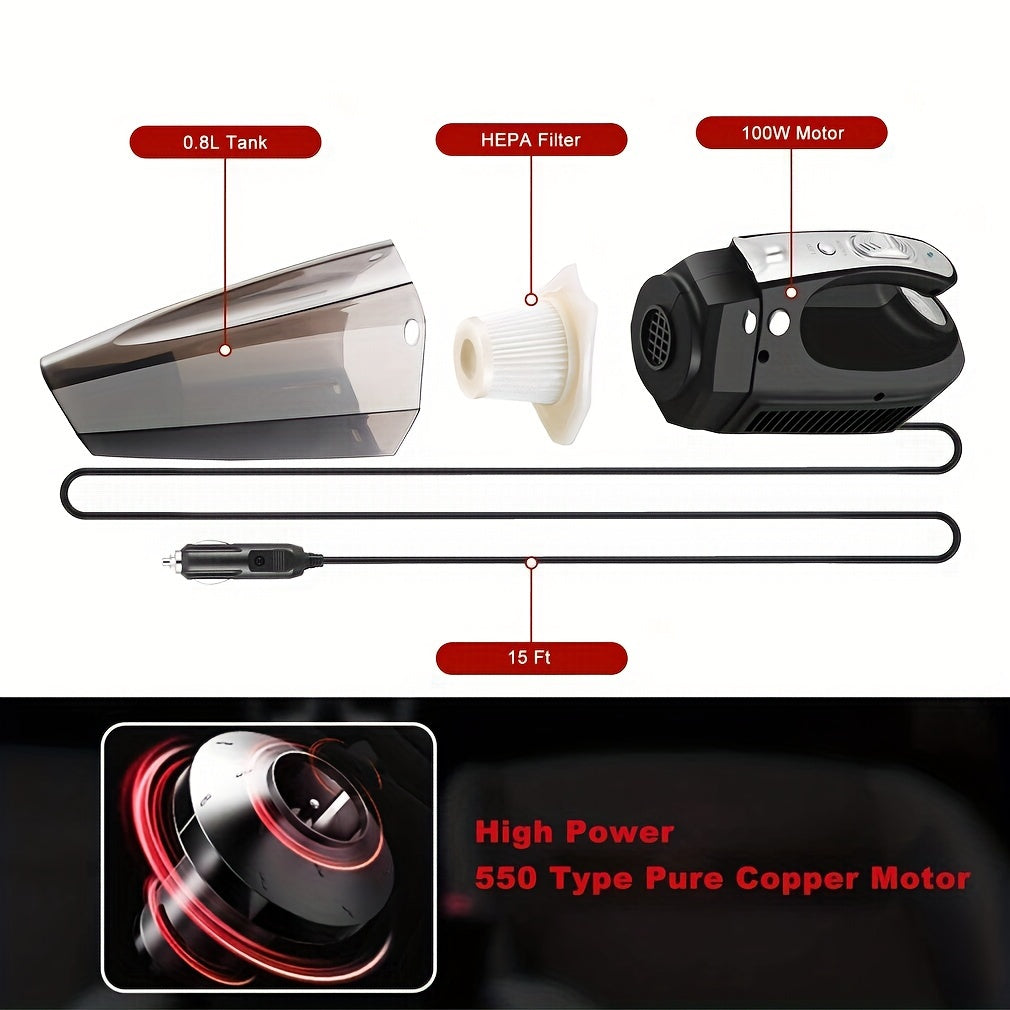 4-in-1 Multifunctional Car Vacuum Cleaner