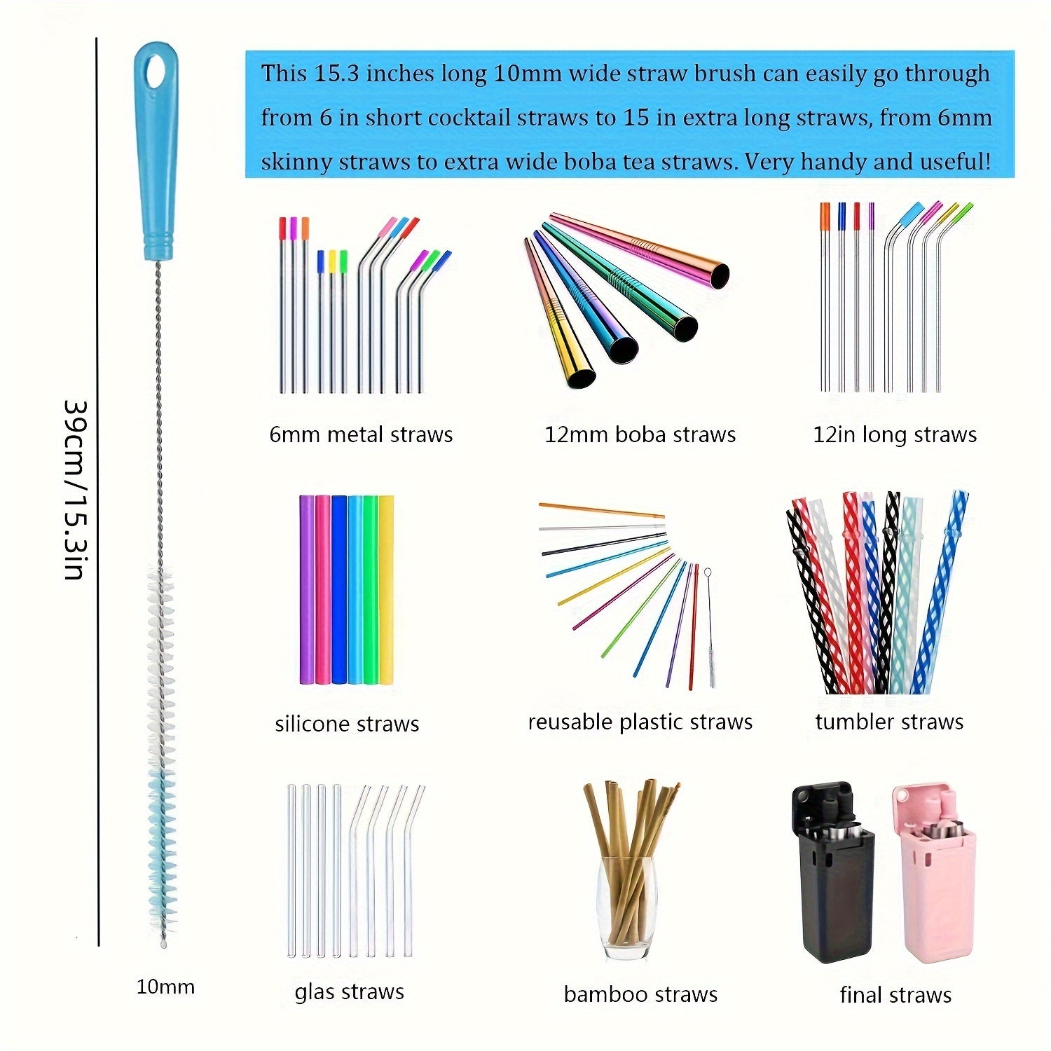 8pcs/set, Cup Cleaning Tools