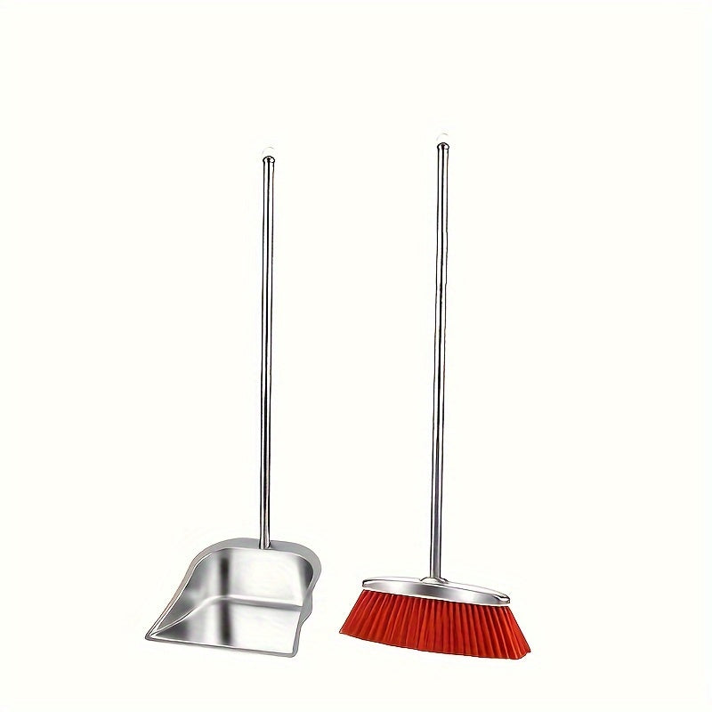 Stainless Steel Broom And Dustpan Set