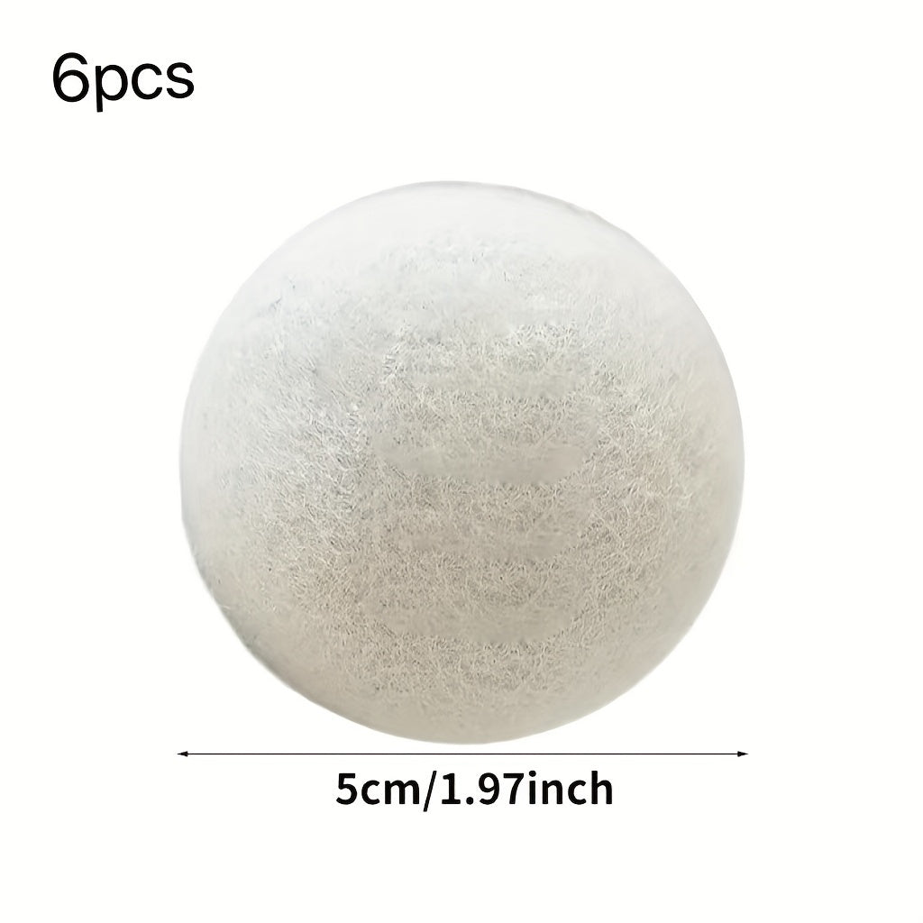 6pcs, Reusable Soft 5cm/1.96 Inch Laundry Ball