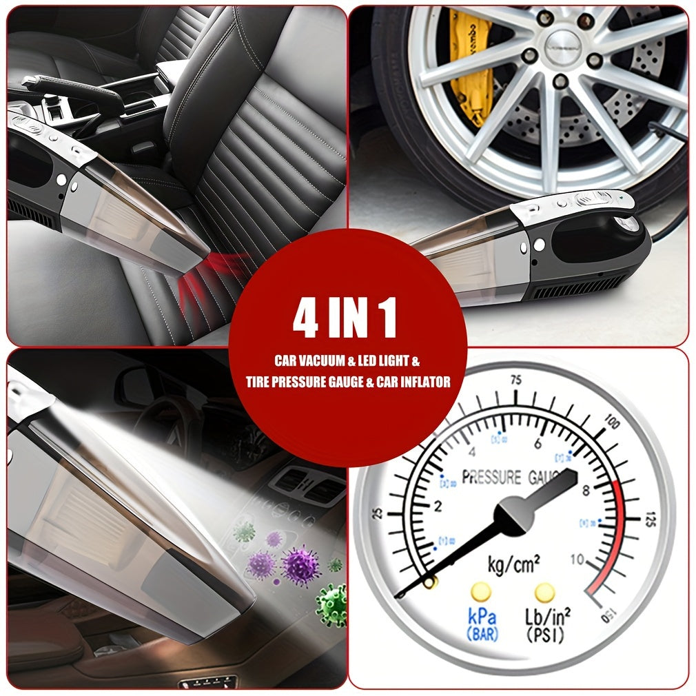 4-in-1 Multifunctional Car Vacuum Cleaner