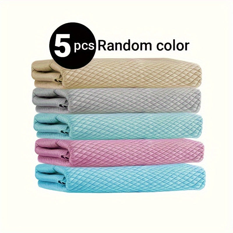 1/2/3/4/5pcs, Fish Scale Glass Wiping Cloth