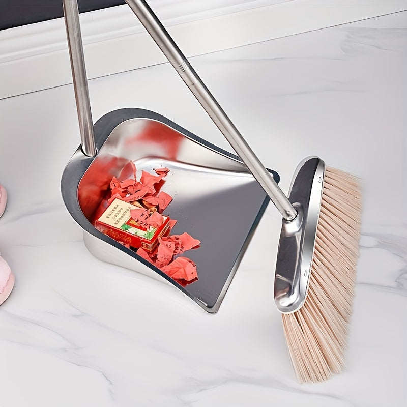 Stainless Steel Broom And Dustpan Set