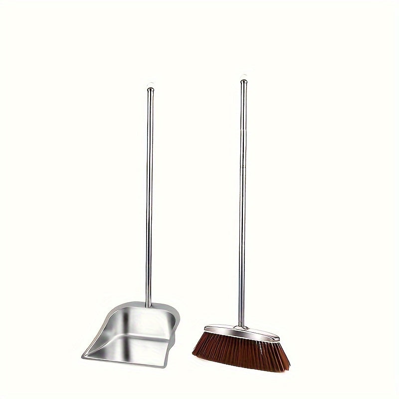 Stainless Steel Broom And Dustpan Set