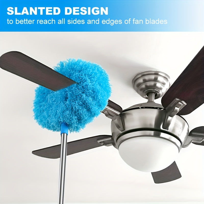 Washable Ceiling Fan Cleaner, Microfiber Duster with Telescoping Extension Pole