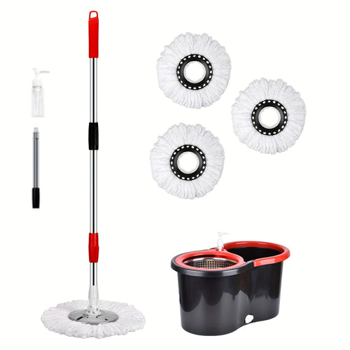 1 Set, BOP Household Spin Mop And Bucket Set With 3 Mop Heads