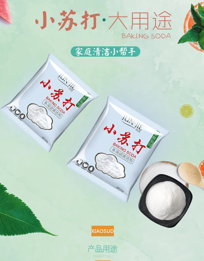Baking soda powder cleaning decontamination