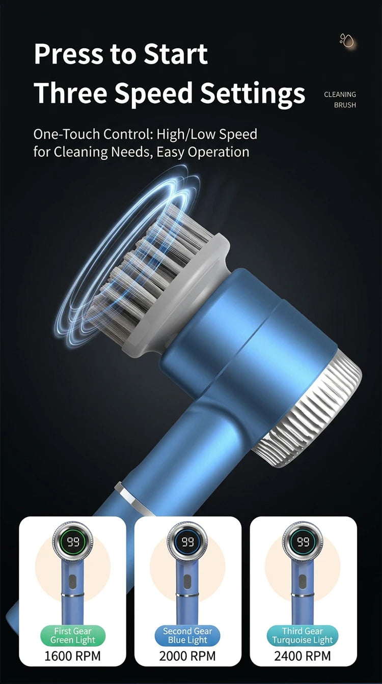 Multifunctional Electric Cleaning Brush Handheld Power Scrubber