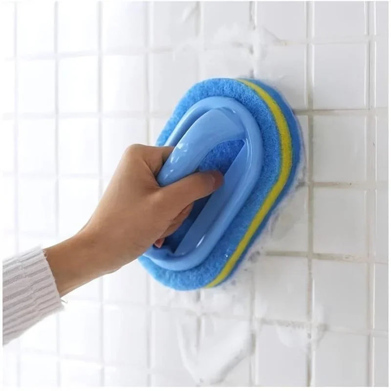 Sponge Cleaning Brush With Handle Bathtub Tile Scrub Brush