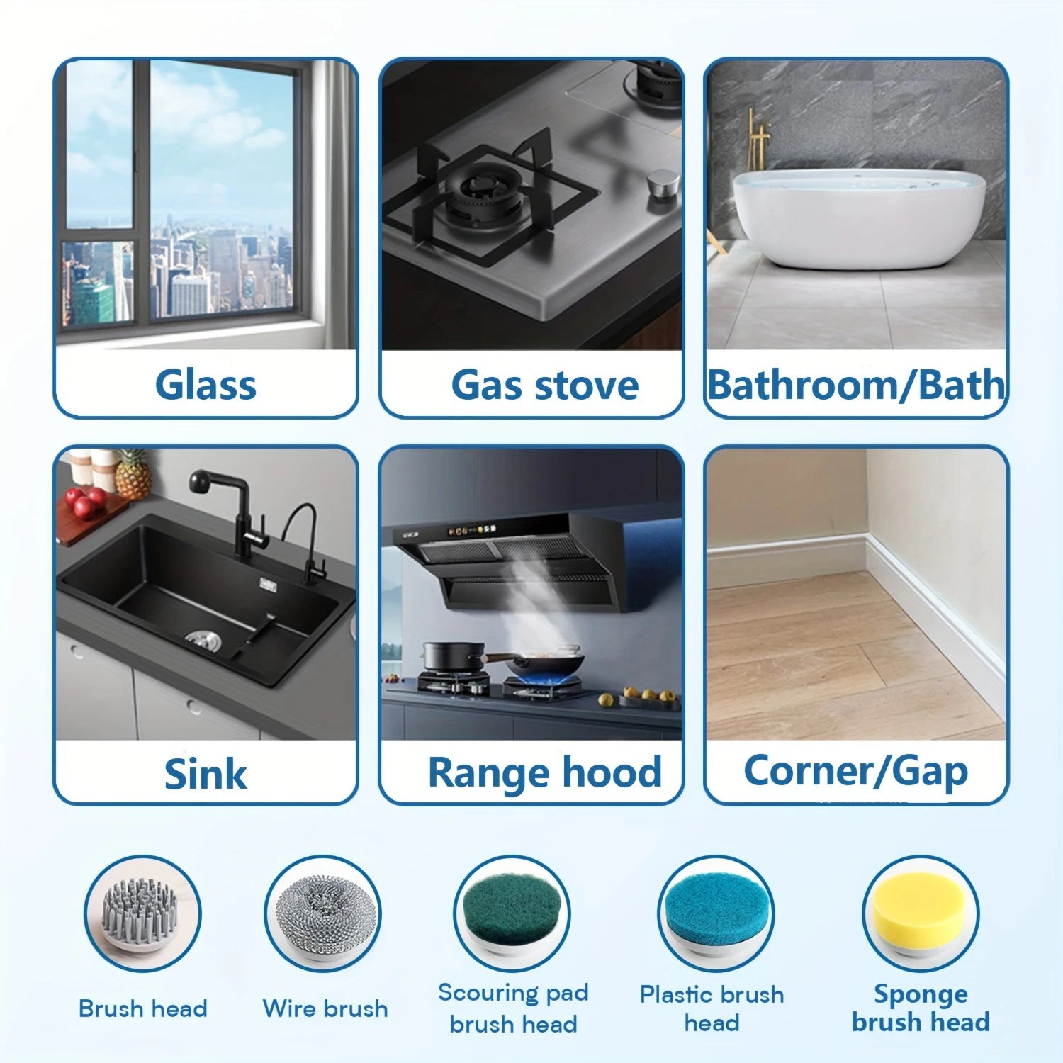 Multifunctional Electric Cleaning Brush Handheld Power Scrubber