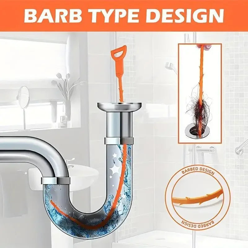Easily Unclog Household Pipes and Clean Hair.