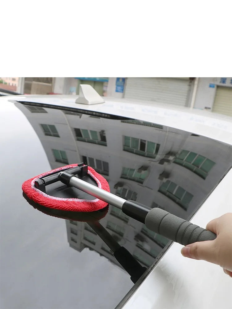 Car Windshield Cleaning Brush Microfiber Telescopic Window Glass Cleaner