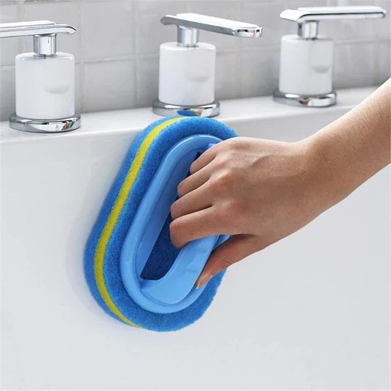 Sponge Cleaning Brush With Handle Bathtub Tile Scrub Brush