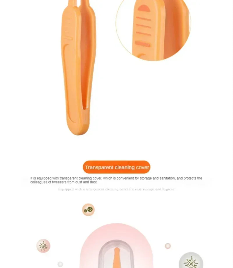 Tweezers Cleaning Forceps Baby Plastic Tweezers Nose Cleaner Tool