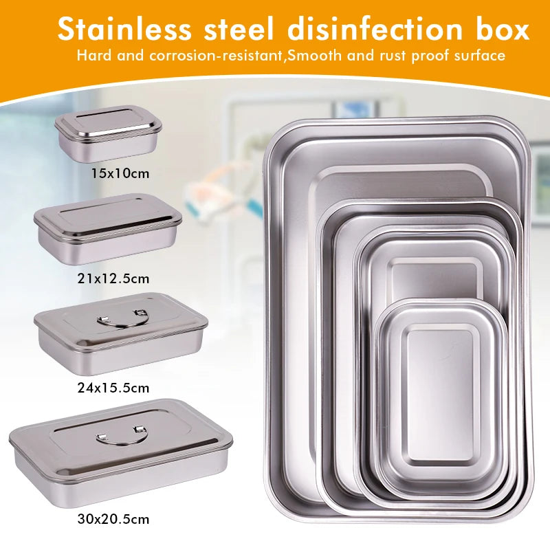 1pc Dental Disinfection Box With Lid