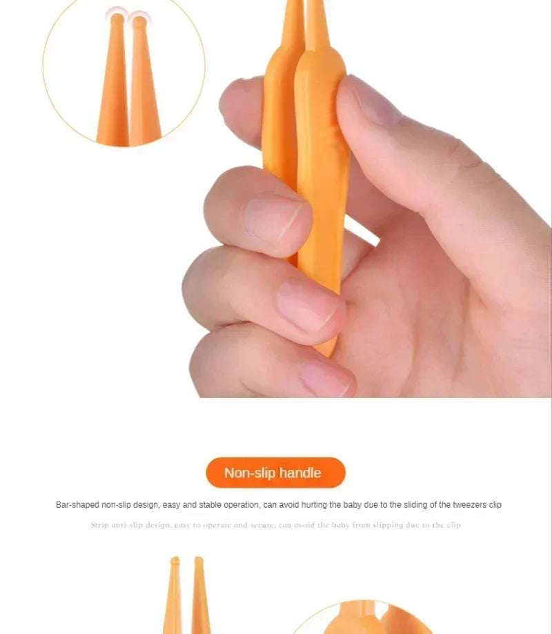 Tweezers Cleaning Forceps Baby Plastic Tweezers Nose Cleaner Tool