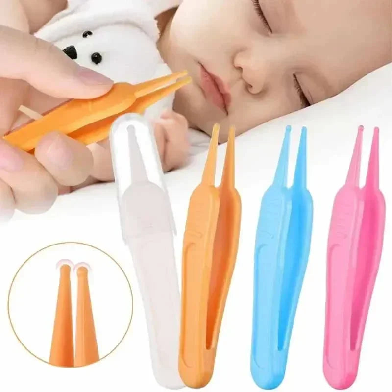 Tweezers Cleaning Forceps Baby Plastic Tweezers Nose Cleaner Tool