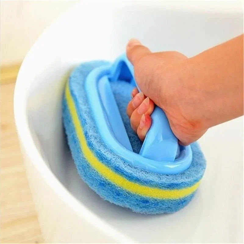 Sponge Cleaning Brush With Handle Bathtub Tile Scrub Brush