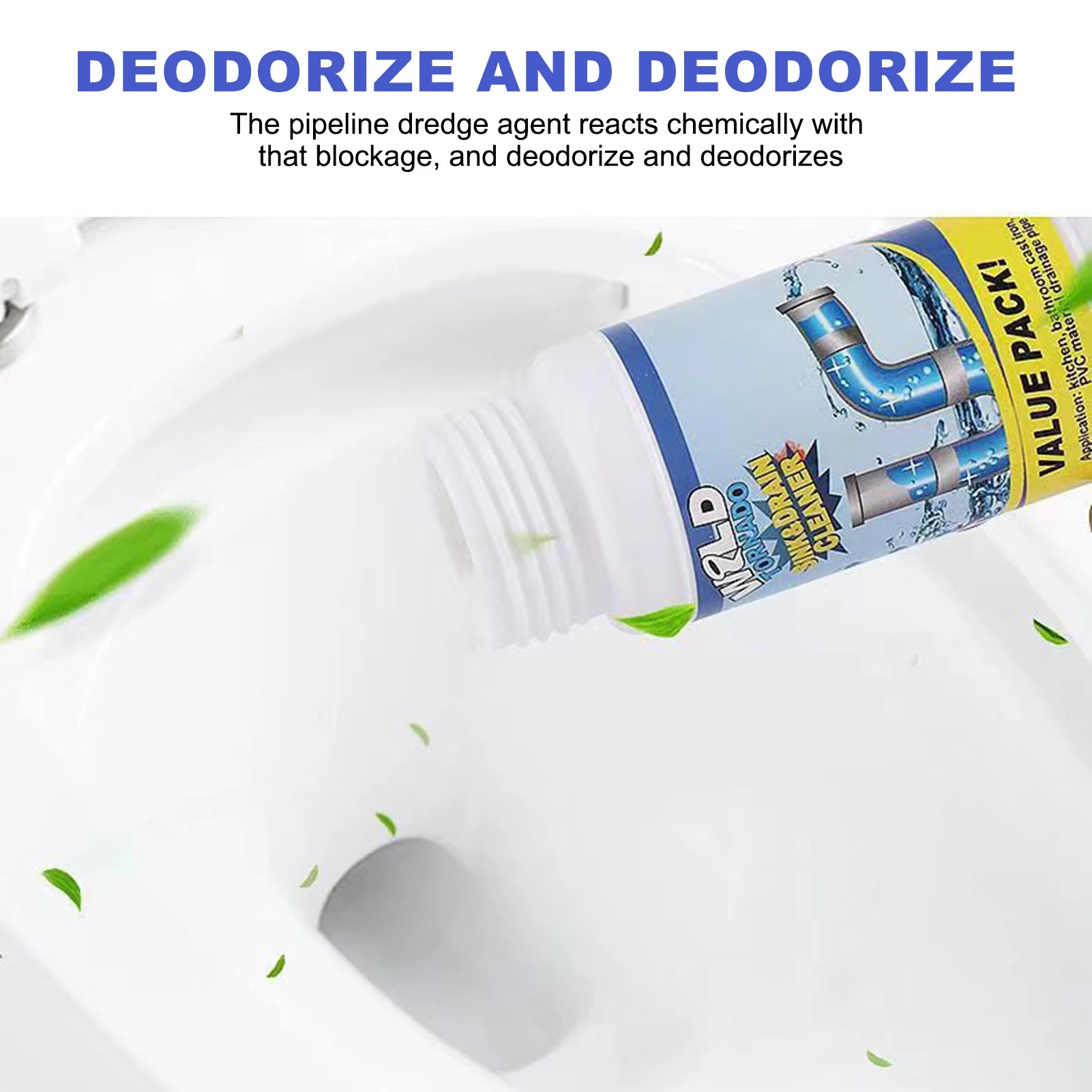 Powerful Sink and Drain Cleaner Powder Fast Acting