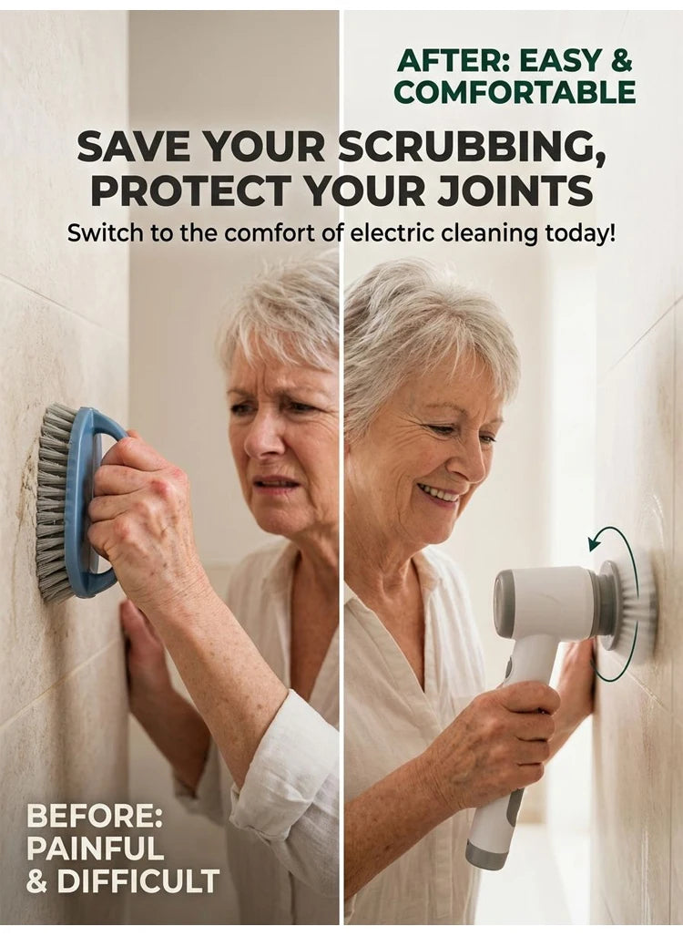 Multifunctional Electric Cleaning Brush Handheld Power Scrubber