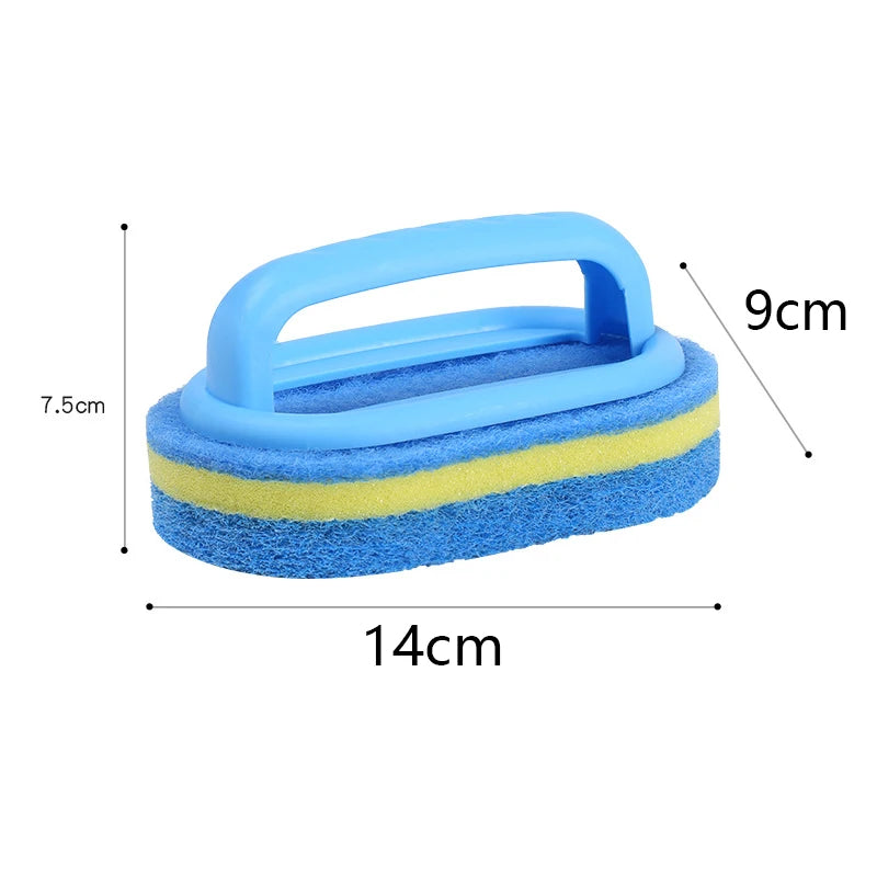 Sponge Cleaning Brush With Handle Bathtub Tile Scrub Brush