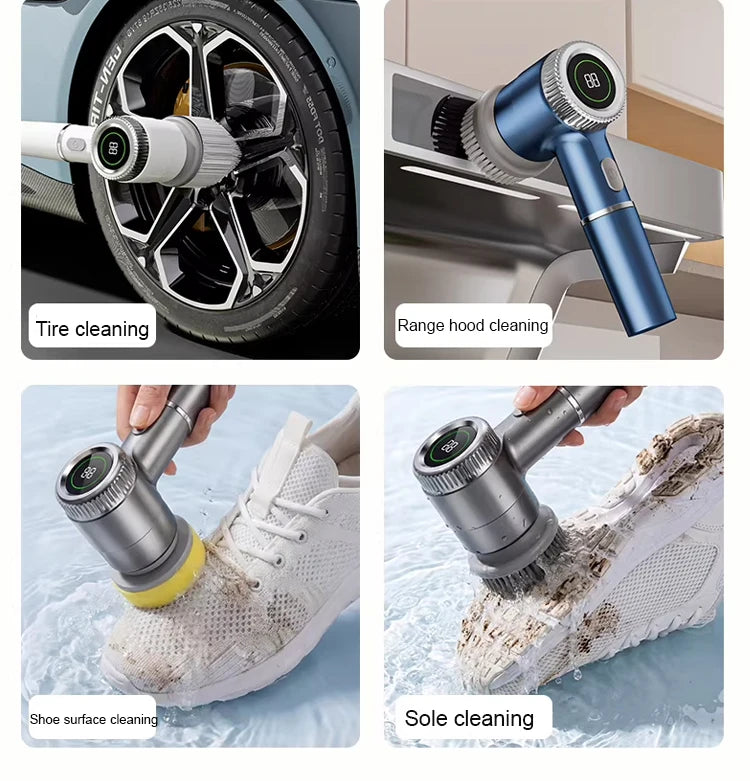 Multifunctional Electric Cleaning Brush Handheld Power Scrubber