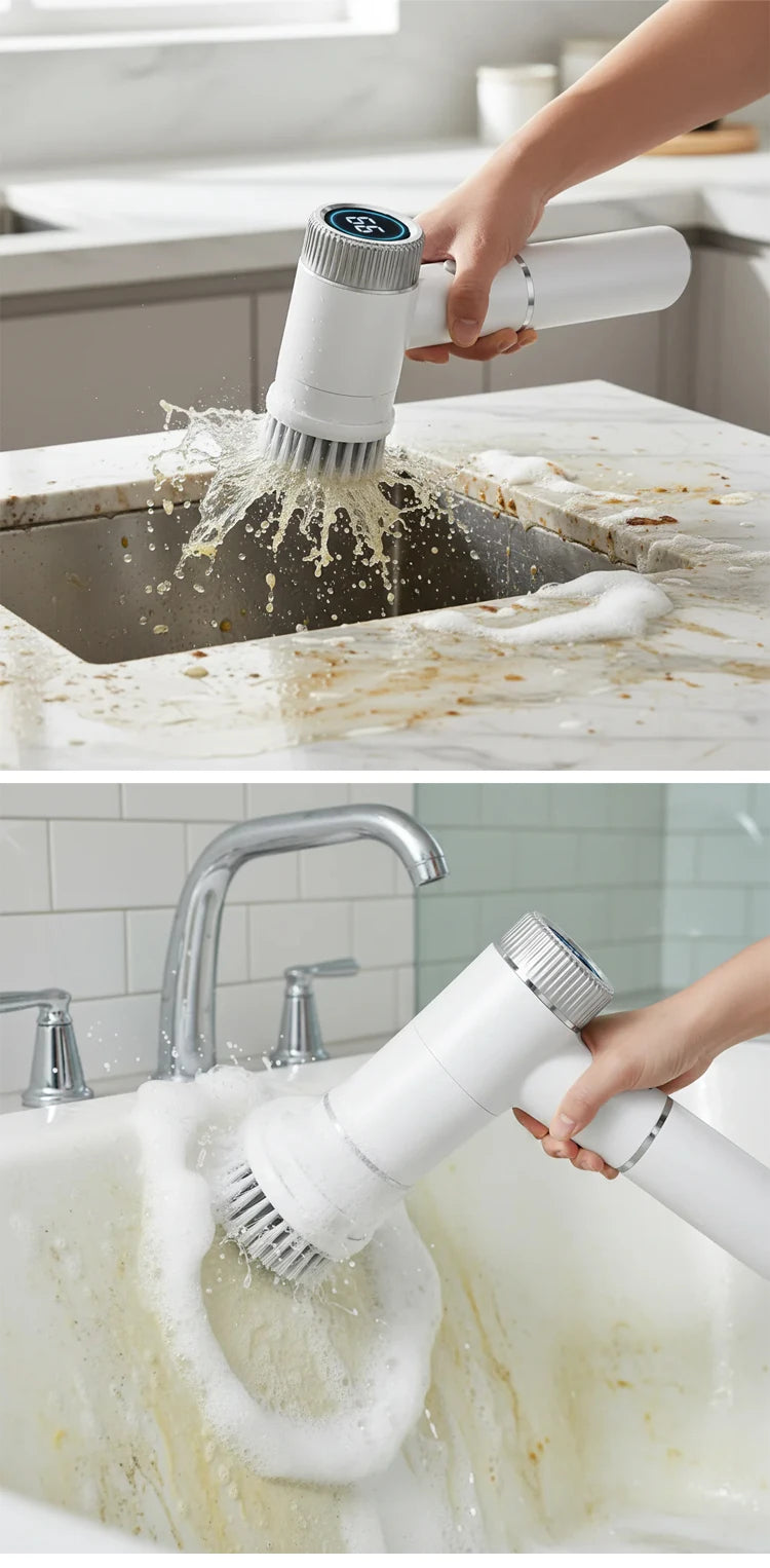 Multifunctional Electric Cleaning Brush Handheld Power Scrubber