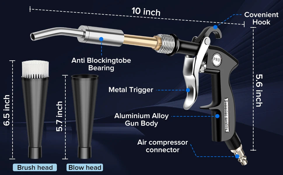 Tornado Cleaning Gun Air Blow Gun Detailing Dry Cleaning Gun