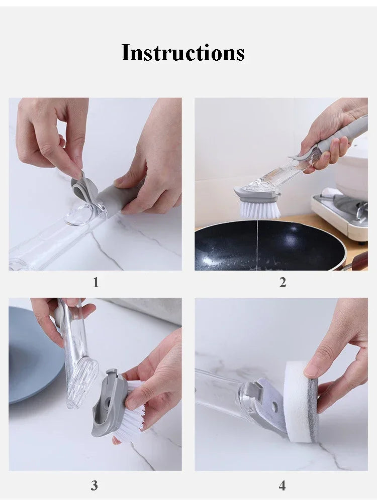 Kitchen Cleaning Brush 2 In 1