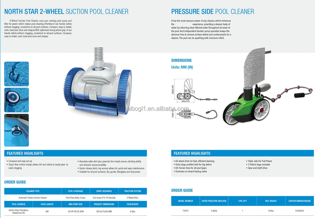 Suction Pool Cleaner, Vacuum Cleaning Machine, Automatic Cleaning