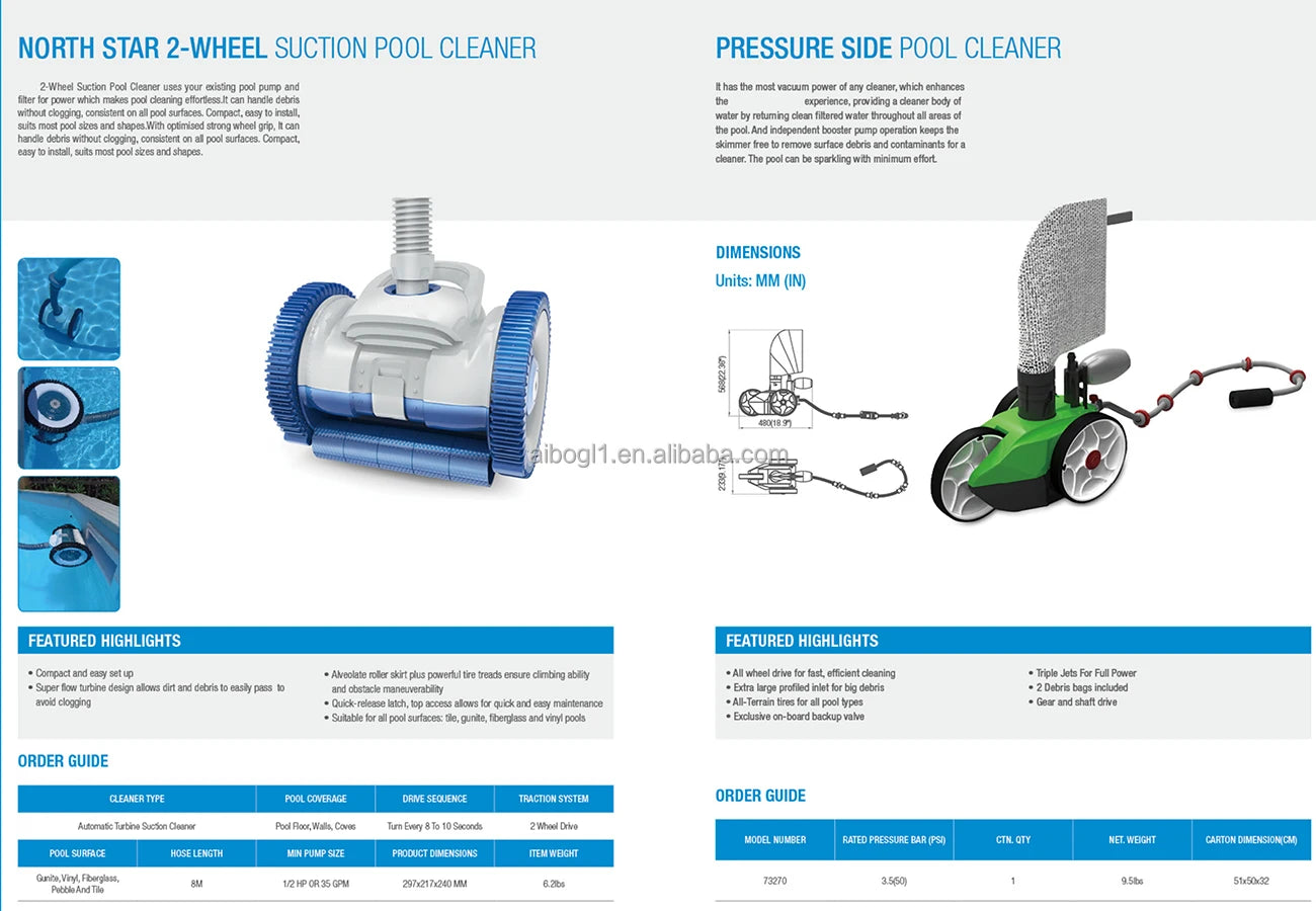 Suction Pool Cleaner, Vacuum Cleaning Machine, Automatic Cleaning