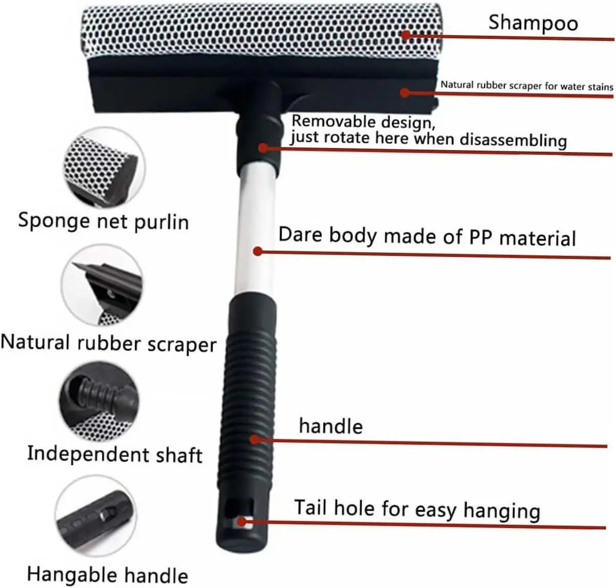 Window Cleaning Brush Glass Wiper