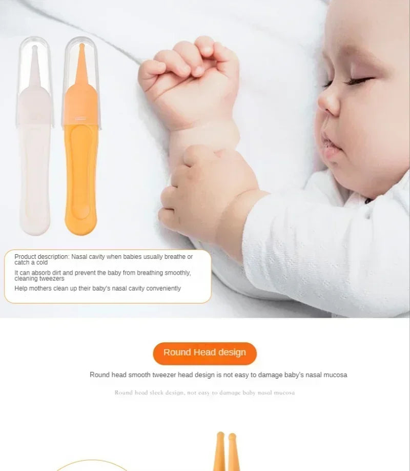 Tweezers Cleaning Forceps Baby Plastic Tweezers Nose Cleaner Tool