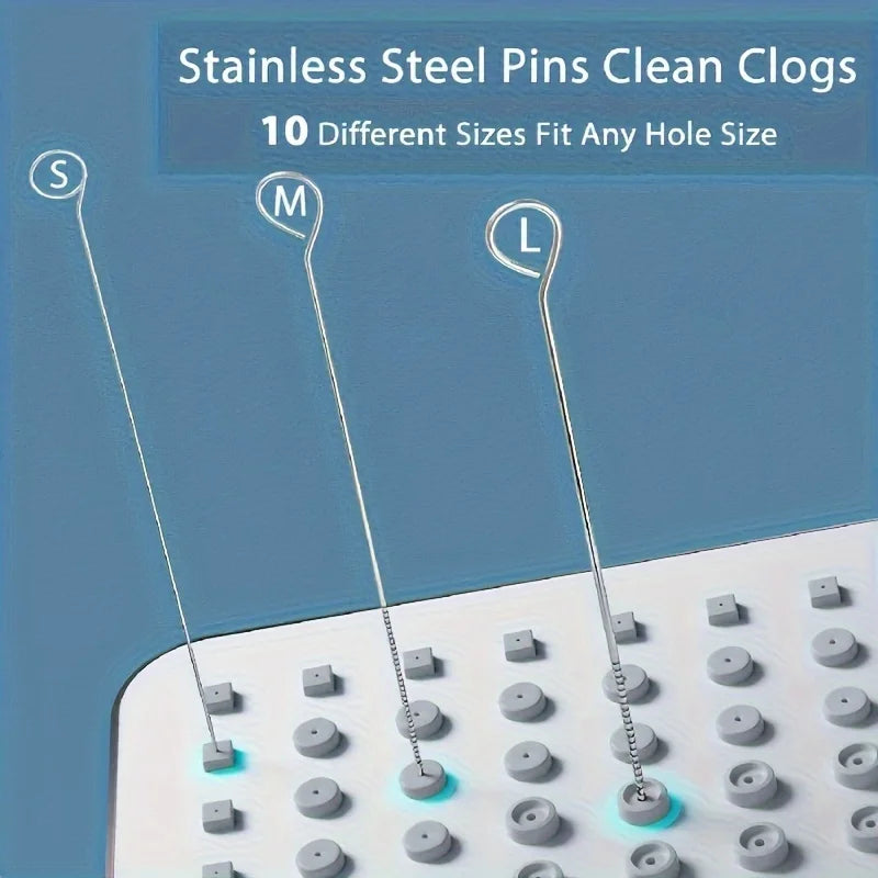 10 Stainless Steel Needle Shower Head Cleaning Brush Set