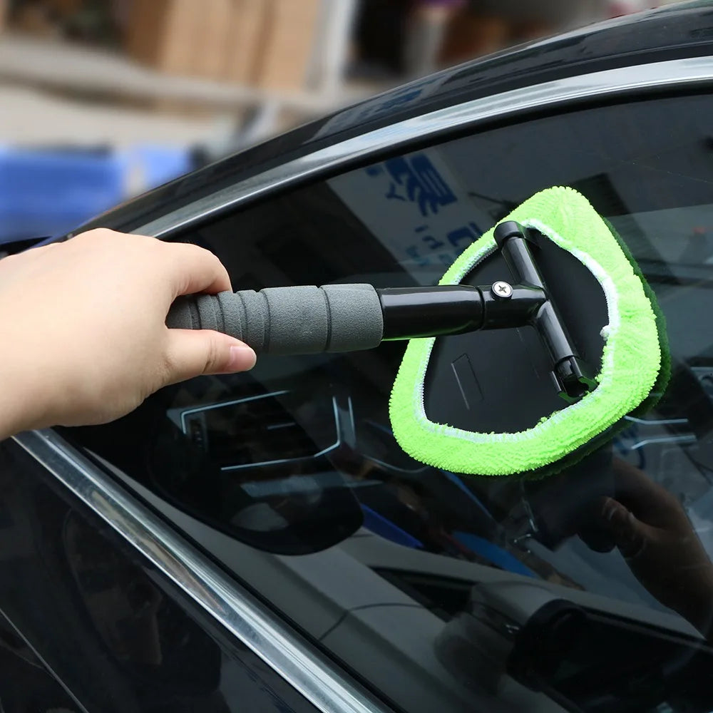 Car Windshield Cleaning Brush Microfiber Telescopic Window Glass Cleaner