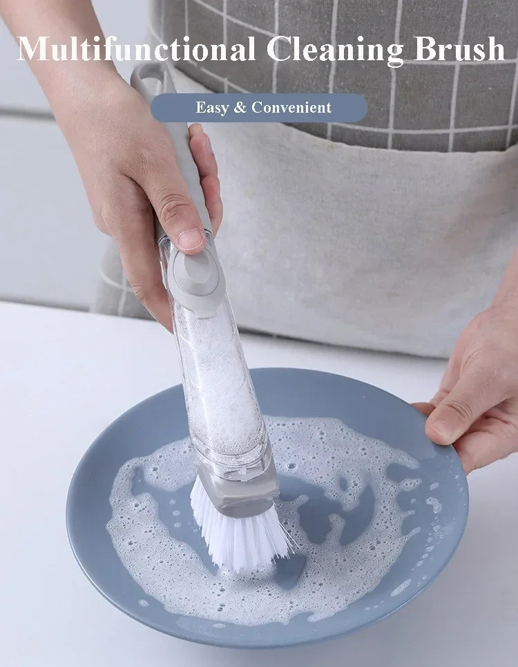 Kitchen Cleaning Brush 2 In 1 Long Handle