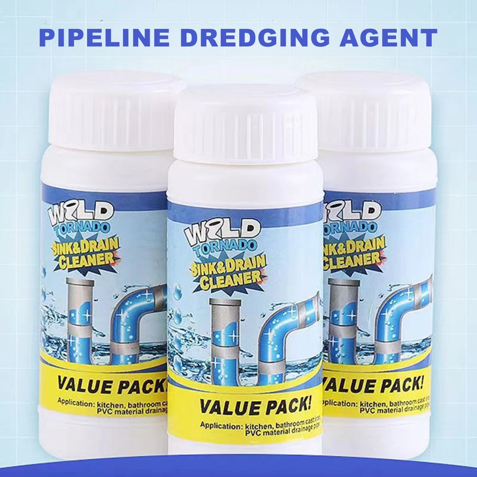 Powerful Sink and Drain Cleaner Powder Fast Acting