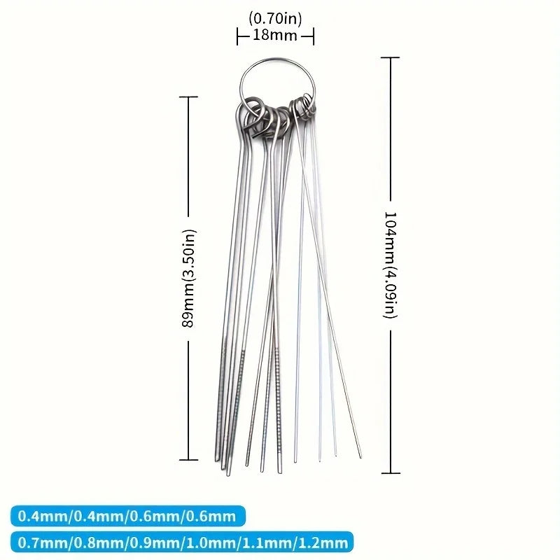 10 Stainless Steel Needle Shower Head Cleaning Brush Set