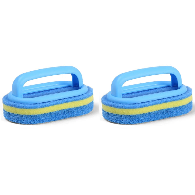 Sponge Cleaning Brush With Handle Bathtub Tile Scrub Brush