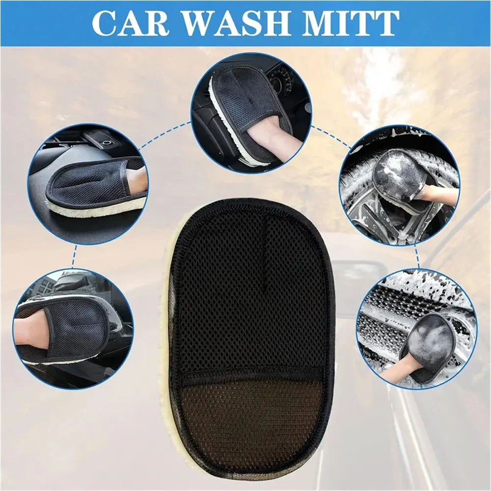 Car Cleaning Brush Cleaner Wool-like Soft Car Washing Gloves